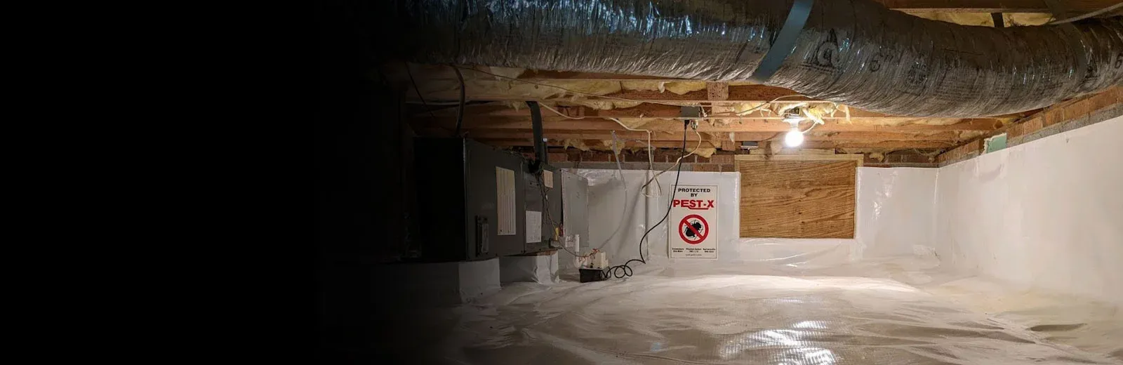 Moisture control crawl space